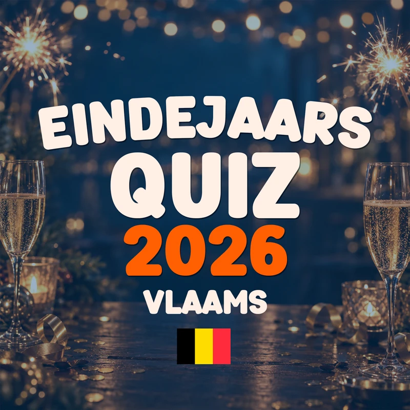 Vlaamse Eindejaarsquiz 2026 Cover - Kant-en-klare pubquiz